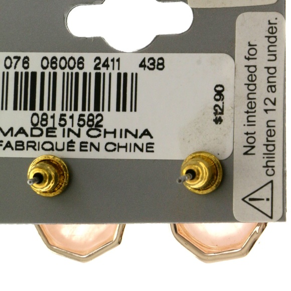 Express Post-Earrings Peach/Gold NWT - Picture 2 of 4